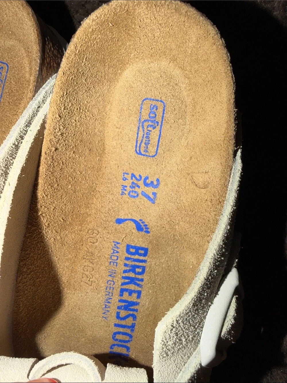 Birkenstock Boston Clog   Suede Clog in Off-White